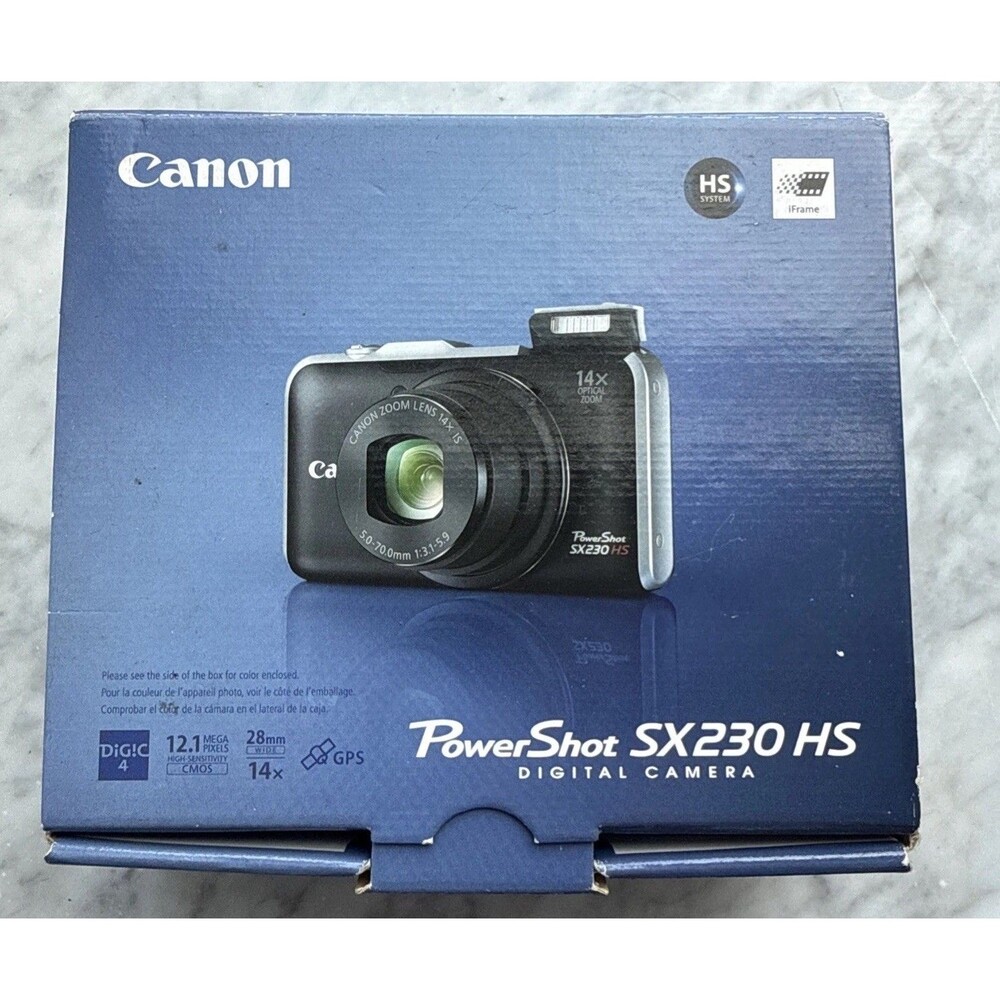 NEW Canon PowerShot SX230 HS 12.1 Digital Camera Open Box